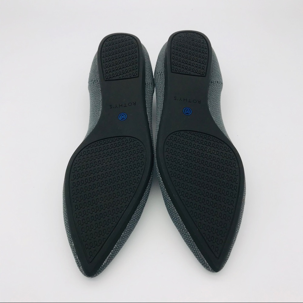 ROTHY’S The Point Pointed Flats EUC - Solid Gray W7.5 - Picture 9 of 9